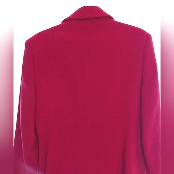 Anne Klein Lambswool Cashmere Coat Double Breasted SZ 10 EUC - Picture 14 of 16